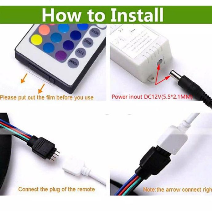 how to install led strip model 5050