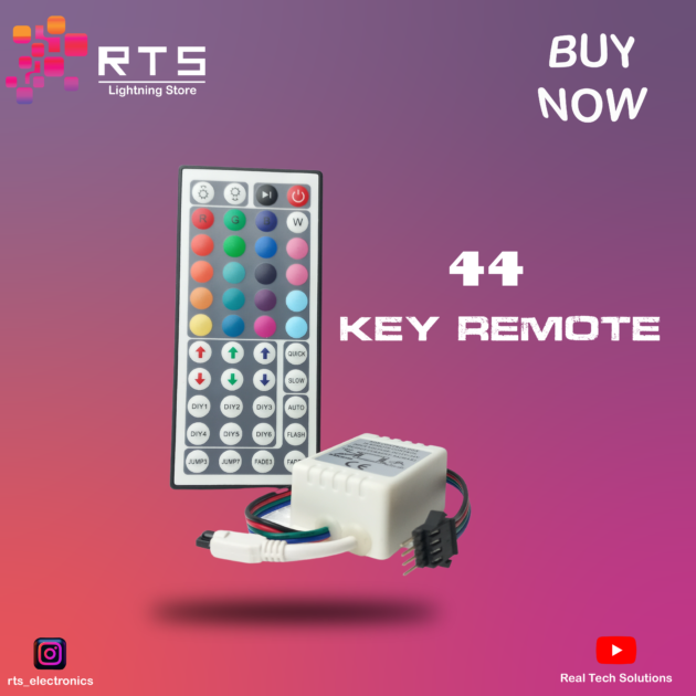 44 key remote with purple background