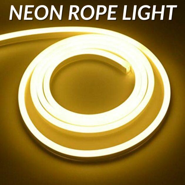 yellow color neon rope light