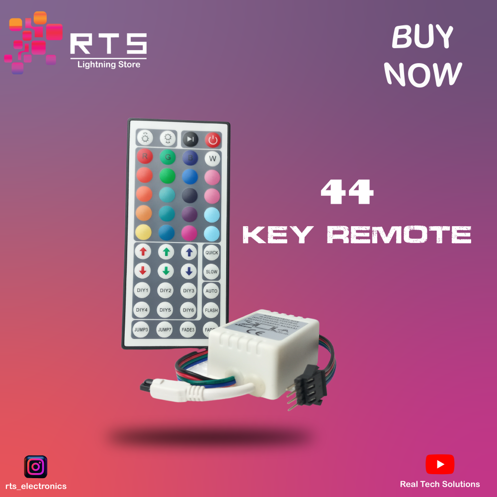 44 Keys Remote Compatible with Model 3528 | 5050 LED Strip Light