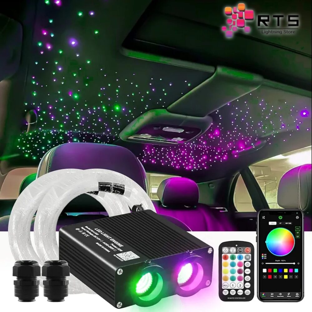 RGBW LED Fiber Optic 32W Dual Port Twinkle Star Ceiling Light
