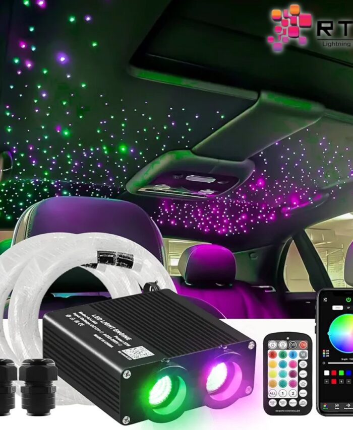 RGBW LED Fiber Optic 32W Dual Port Twinkle Star Ceiling Light