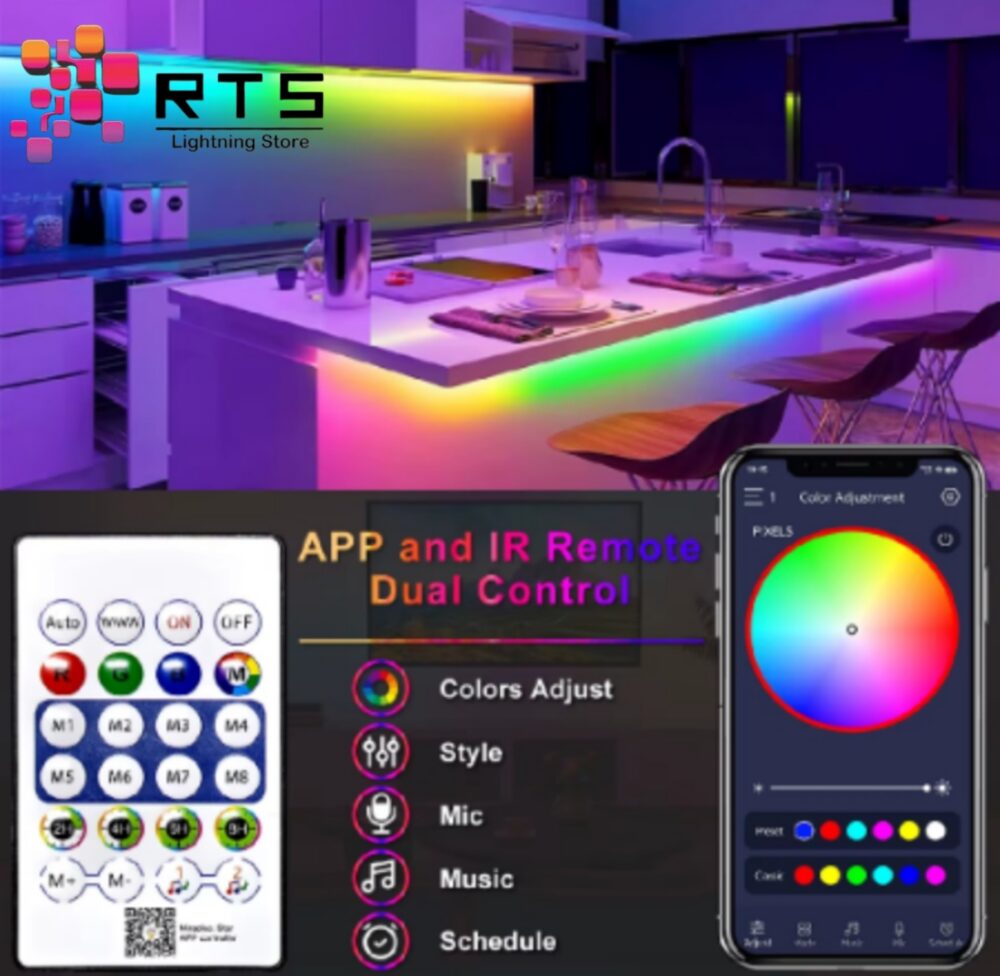 Smart RGB IC Neon Strip Light Wireless - Image 7