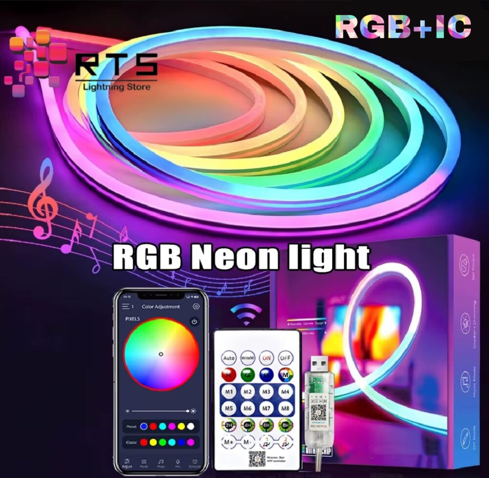 Smart RGB IC Neon Strip Light Wireless - Image 3